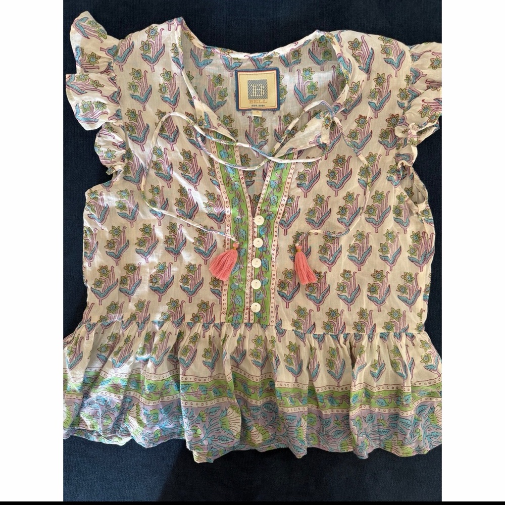 Floral Ruffle Blouse - Multicolor